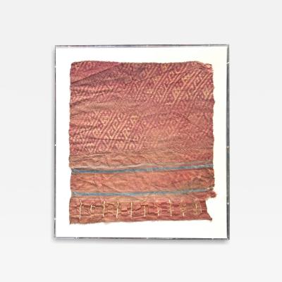 Framed Pre Columbian Fine Textile Fragment from Chancay Culture