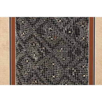 Framed Pre Columbian Gauze Textile Panel Chancay Culture