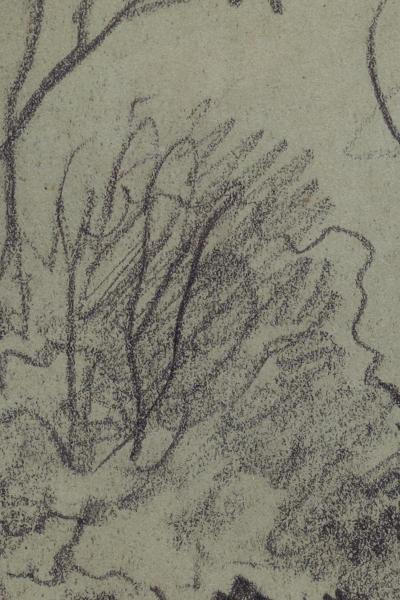 Framed Print of Traditional Landscape Sketch