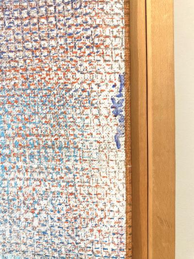 Framed Robert Natkin Abstract Painting on Canvas in Pastel Tones