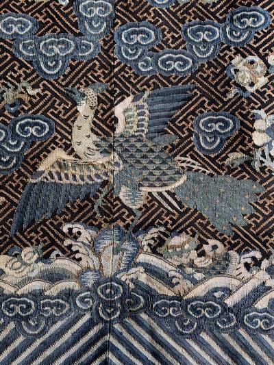 Framed Stunning Chinese Qing Dynasty Kesi Peacock Third Rank Badge