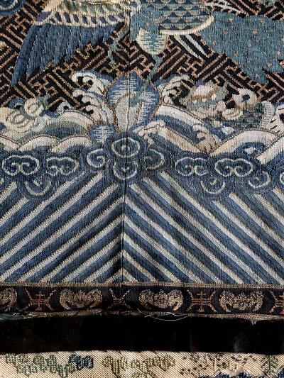 Framed Stunning Chinese Qing Dynasty Kesi Peacock Third Rank Badge