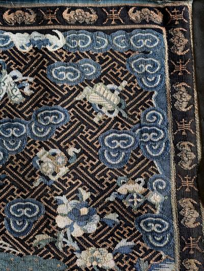 Framed Stunning Chinese Qing Dynasty Kesi Peacock Third Rank Badge