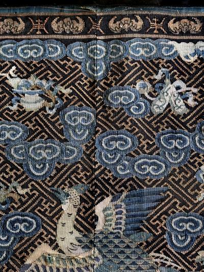 Framed Stunning Chinese Qing Dynasty Kesi Peacock Third Rank Badge