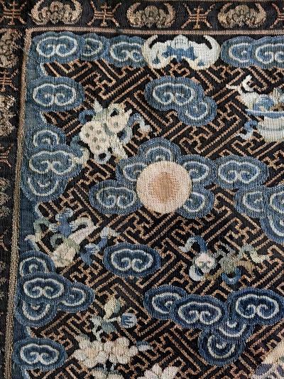 Framed Stunning Chinese Qing Dynasty Kesi Peacock Third Rank Badge