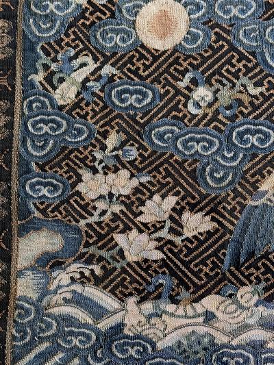 Framed Stunning Chinese Qing Dynasty Kesi Peacock Third Rank Badge