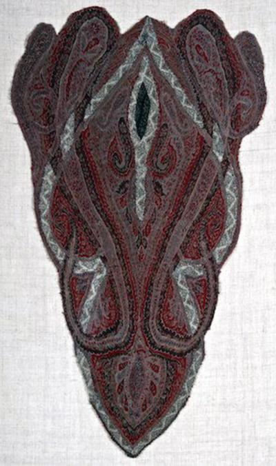 Framed Vintage Antique Kashmir Shawl Fragment