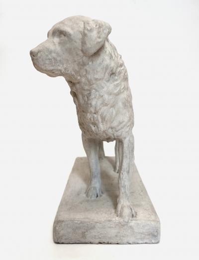 Fran ois Charles Millet Faust Terre neuve dog plaster statuette by F C Millet France circa 1880