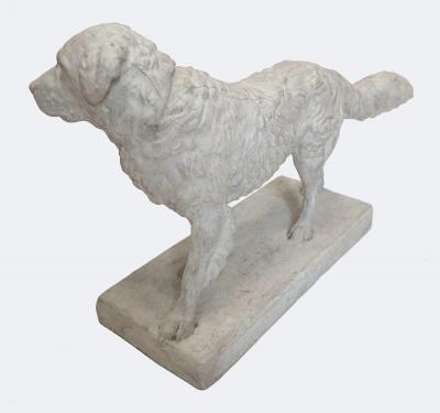 Fran ois Charles Millet Faust Terre neuve dog plaster statuette by F C Millet France circa 1880