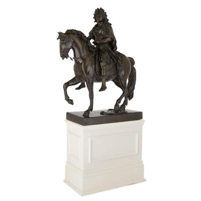 Fran ois Girardon Very large patinated bronze sculpture of Louis XIV after Girardon
