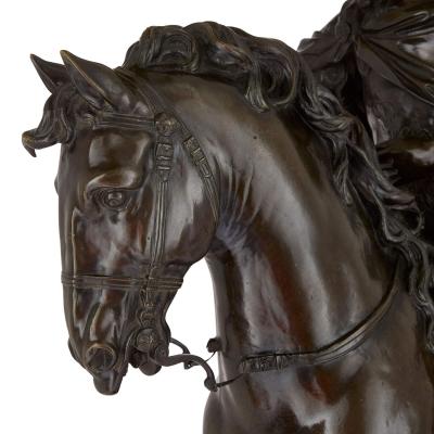 Fran ois Girardon Very large patinated bronze sculpture of Louis XIV after Girardon