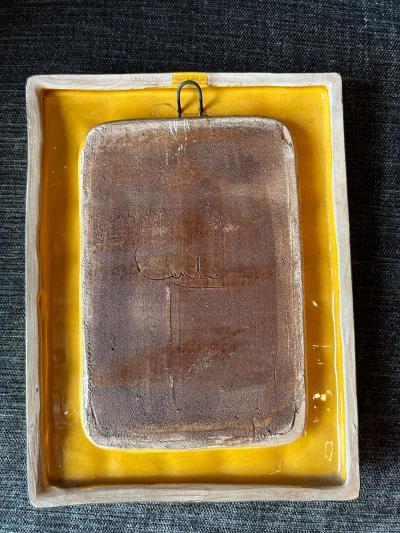 Fran ois Lembo Ceramic mirror by Fran ois Lembo France 1960s