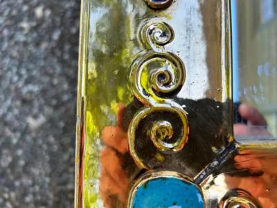 Fran ois Lembo Large French Modern Ceramic Mirror Signed F Lembo