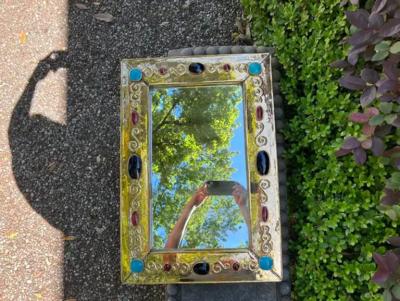 Fran ois Lembo Large French Modern Ceramic Mirror Signed F Lembo