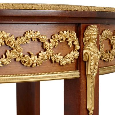 Fran ois Linke A gilt bronze and mahogany bois satine vitrine table by Francois Linke