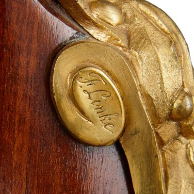 Fran ois Linke A gilt bronze and mahogany bois satine vitrine table by Francois Linke
