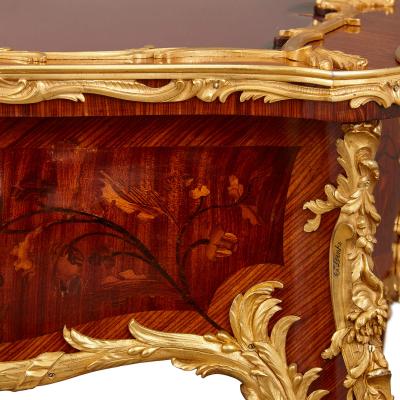 Fran ois Linke A large Louis XV style ormolu mounted marquetry table vitrine by Linke