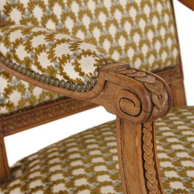 Fran ois Linke Antique silk upholstered beech wood armchair by Linke