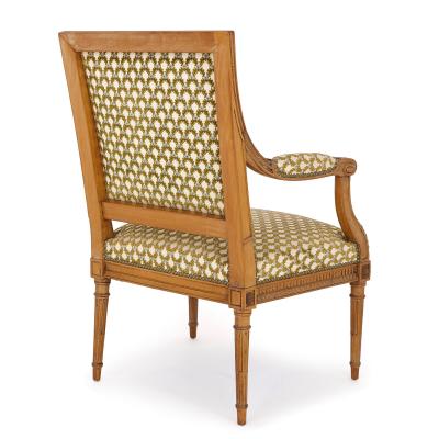 Fran ois Linke Antique silk upholstered beech wood armchair by Linke