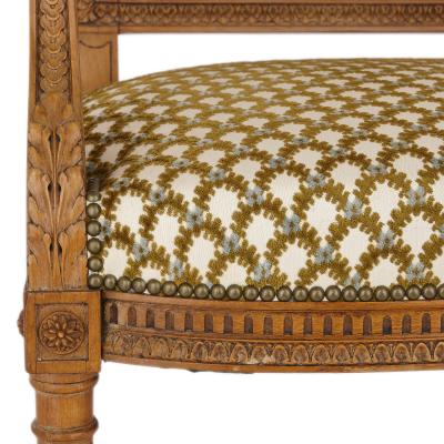 Fran ois Linke Antique silk upholstered beech wood armchair by Linke