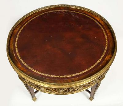 Fran ois Linke Exceptional Quality French Ormolu Mounted Mahogany Center Table Attrib F Linke