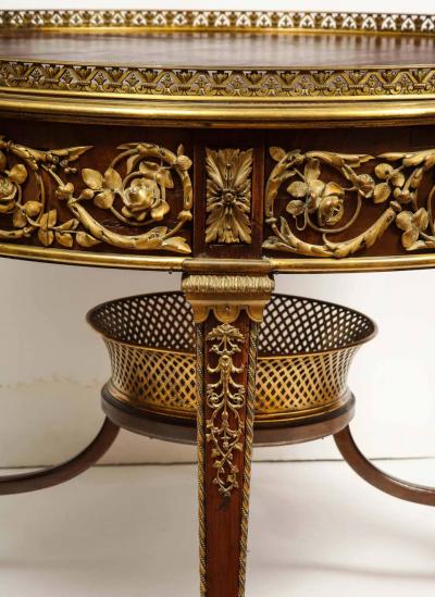 Fran ois Linke Exceptional Quality French Ormolu Mounted Mahogany Center Table Attrib F Linke
