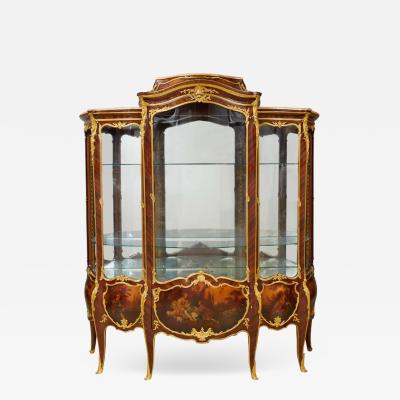 Fran ois Linke French Ormolu Mounted Kingwood and Vernis Martin Vitrine by Fran ois Linke