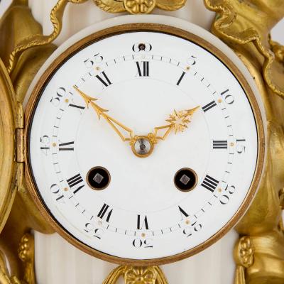 Fran ois Linke Late 19th century ormolu and white marble mantel clock by Linke