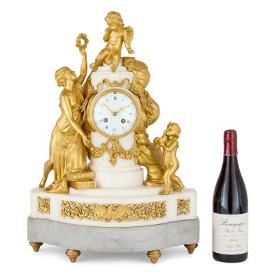 Fran ois Linke Late 19th century ormolu and white marble mantel clock by Linke