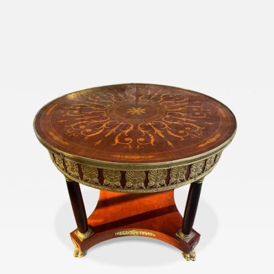 Fran ois Linke Neoclassical French 19th 20th C Circular Marquetry Ormolu Table Fran ois Linke