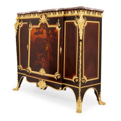 Fran ois Linke Ormolu kingwood and Vernis Martin side cabinet by Linke
