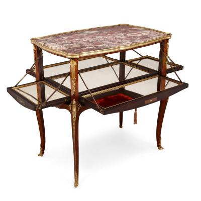 Fran ois Linke Ormolu kingwood bois satine and parquetry side table by Linke