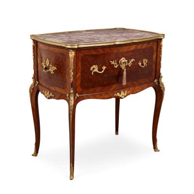 Fran ois Linke Ormolu kingwood bois satine and parquetry side table by Linke