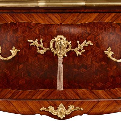 Fran ois Linke Ormolu kingwood bois satine and parquetry side table by Linke