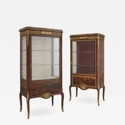 Fran ois Linke Two Vernis Martin and gilt bronze mounted display cabinets by Linke