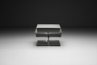 Fran ois Monnet Sequenza Side Table with Pivotable Top by Fran ois Monnet France ca 1970s