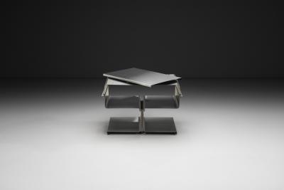 Fran ois Monnet Sequenza Side Table with Pivotable Top by Fran ois Monnet France ca 1970s