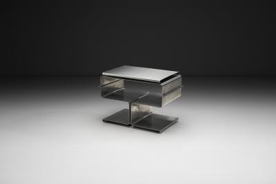Fran ois Monnet Sequenza Side Table with Pivotable Top by Fran ois Monnet France ca 1970s