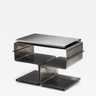 Fran ois Monnet Sequenza Side Table with Pivotable Top by Fran ois Monnet France ca 1970s