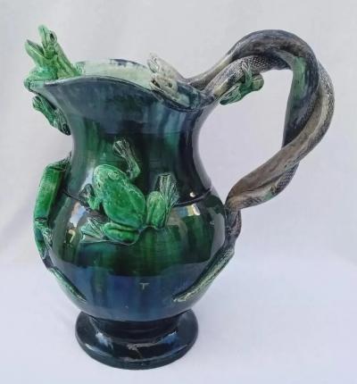 Fran ois Pierre LEGLAS MAURICE Palissy Majolica French high quality jar