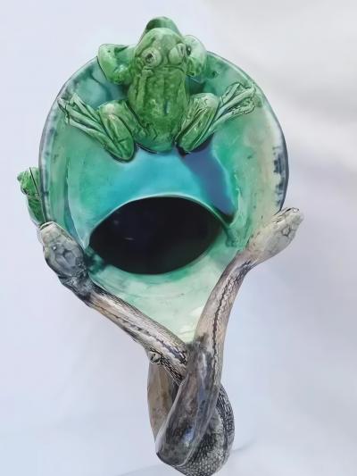 Fran ois Pierre LEGLAS MAURICE Palissy Majolica French high quality jar