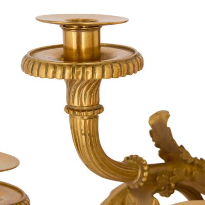 Fran ois R mond Pair of large antique gilt bronze wall lights after Fran ois R mond