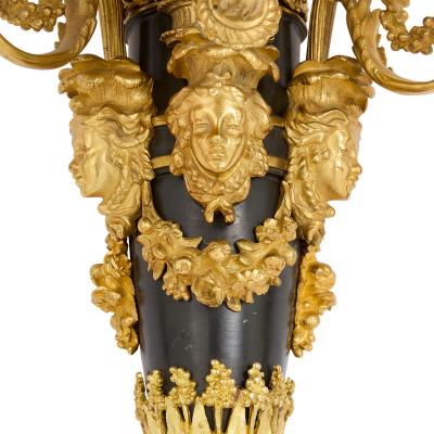 Fran ois R mond Pair of large antique gilt bronze wall lights after Fran ois R mond