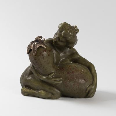 Fran ois Rupert Carabin French Art Nouveau Ceramic Inkwell by Carabin