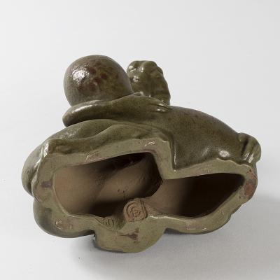 Fran ois Rupert Carabin French Art Nouveau Ceramic Inkwell by Carabin