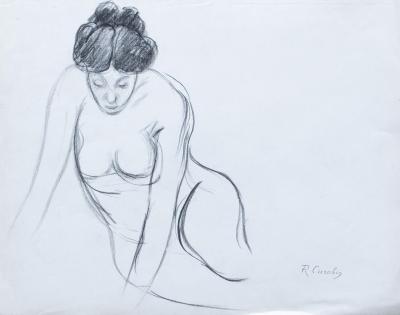 Fran ois Rupert Carabin Nu au chignon