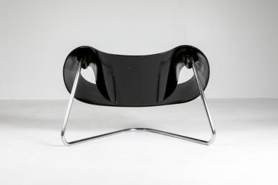 Franca Stagi Black Ribbon chair by Franca Stagi for Bernini 1961