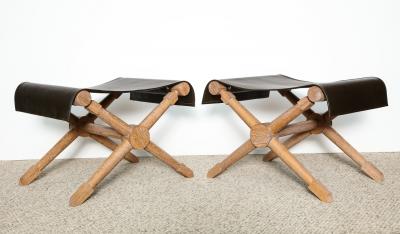 Frances Elkins Pair of Low Benches by Frances Elkins
