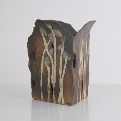 Francesca Mascitti Lindh Francesca Mascitti Lindh Brutal Decorative Flowers Vase Stoneware Arabia 1970s