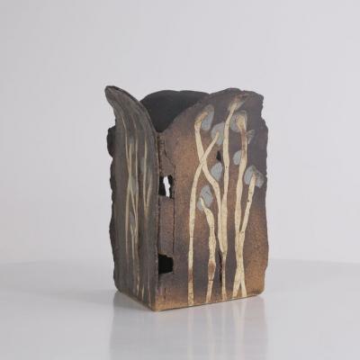 Francesca Mascitti Lindh Francesca Mascitti Lindh Brutal Decorative Flowers Vase Stoneware Arabia 1970s